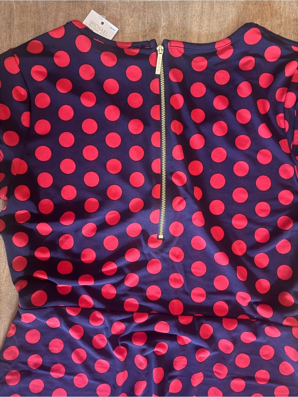🇺🇸 Michael Kors Navy Dress with Red Polka Dots